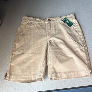 L.L. Bean Women's Khaki Bermuda Mid Rise Shorts